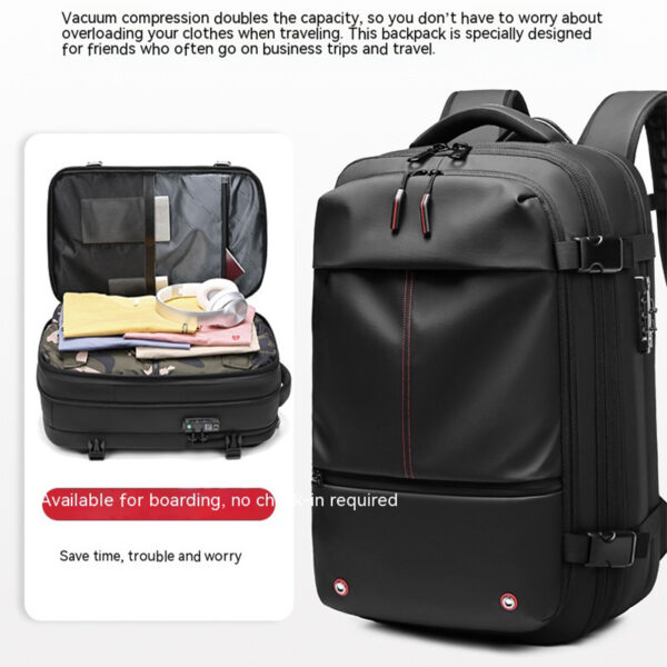 Travel Backpack Men's Business Multifunction Computer Bag Vacuum Compression Large-capacity Backpack - Image 2