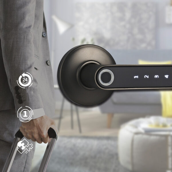 Smart Lock Fingerprint Password Electric Digital Lock  Alloy Keyless Security Door Handle For Home - Image 11
