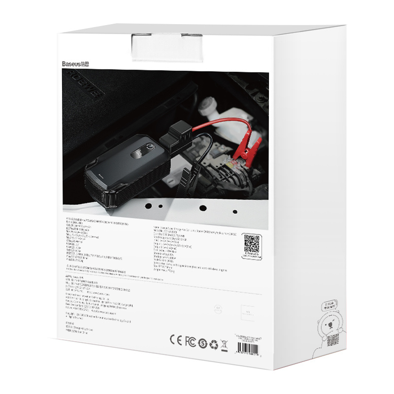Baseus Super Energy Max Car Emergency Starter  20000mAh Peak Current 2000A Black - Image 7