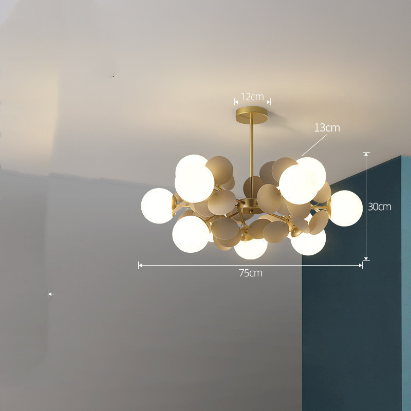 Nordic Chandelier Modern Minimalist Living Room Bedroom Lighting - Image 44