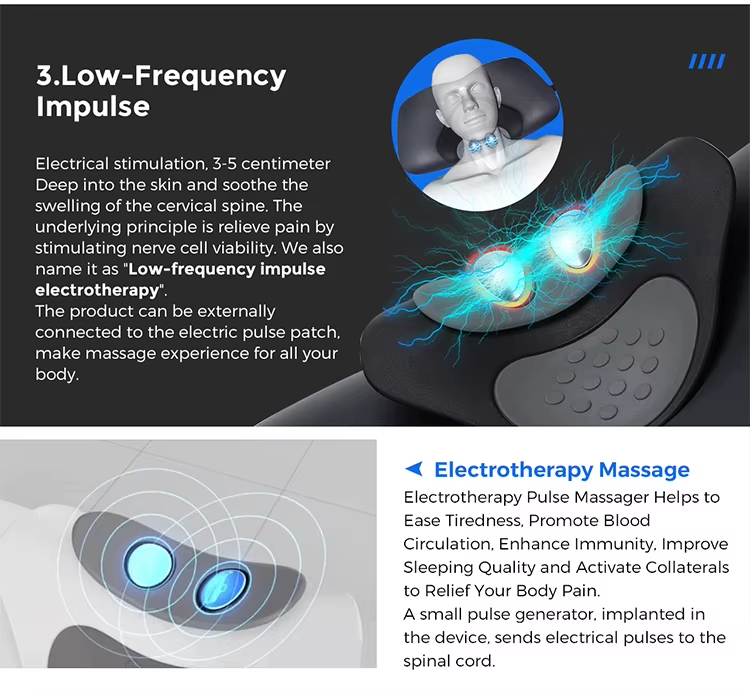 Electric Heat Therapy Massage Products Cervical Massager Traction Machine Pillow For Neck And Shoulder Massage - Image 8