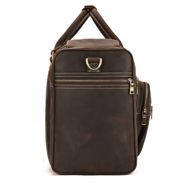 Large Capacity Retro Crazy Horse Leather Travel Bag - Image 3