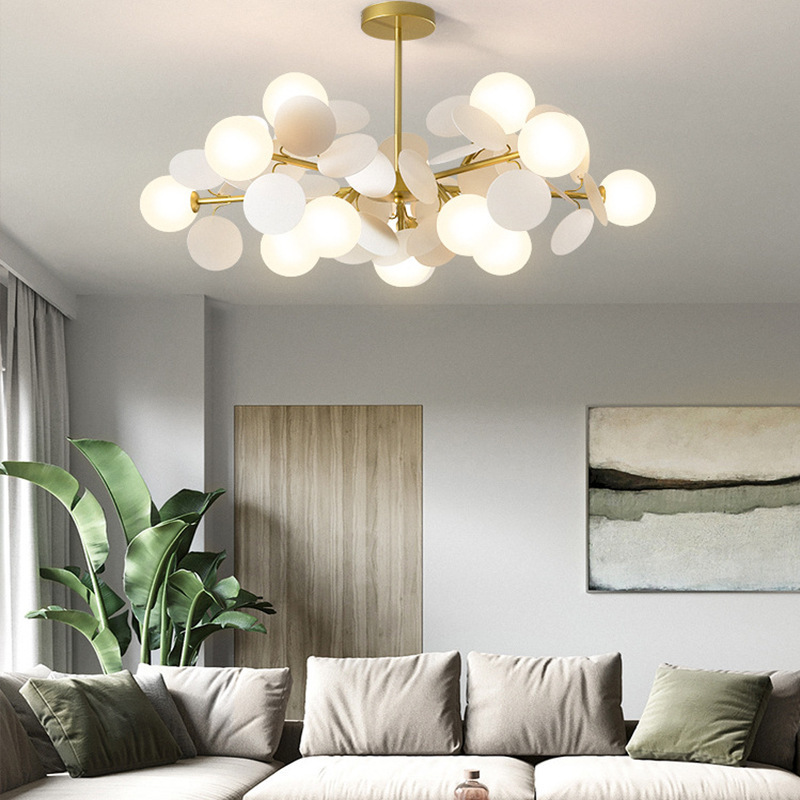 Nordic Chandelier Modern Minimalist Living Room Bedroom Lighting - Image 1