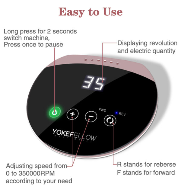 New Upgrade 35000RPM Electric Nail Drill Machine For Acrylic - Image 14