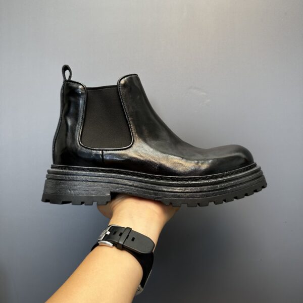 Men's Genuine Leather Retro Horse Leather High-top Martin Boots - Image 9