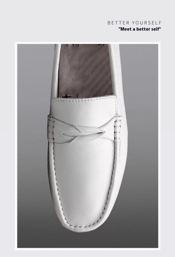 Genuine Leather Slip-on Lofter Peas Casual Shoes Men - Image 7