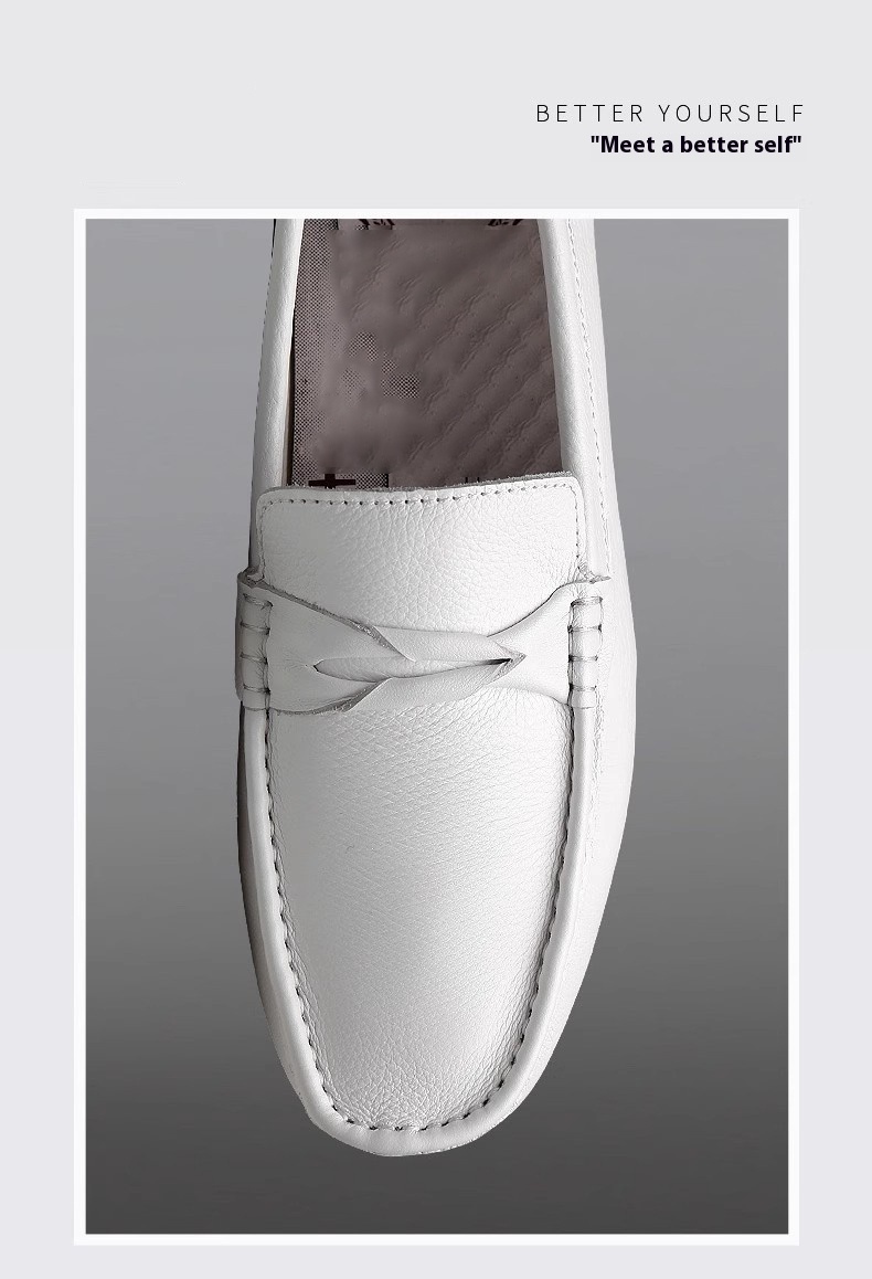 Genuine Leather Slip-on Lofter Peas Casual Shoes Men - Image 7