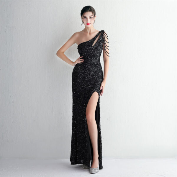 19533  Handmade Sequin Craft Beaded One-shoulder Fishtail Skirt - Image 63