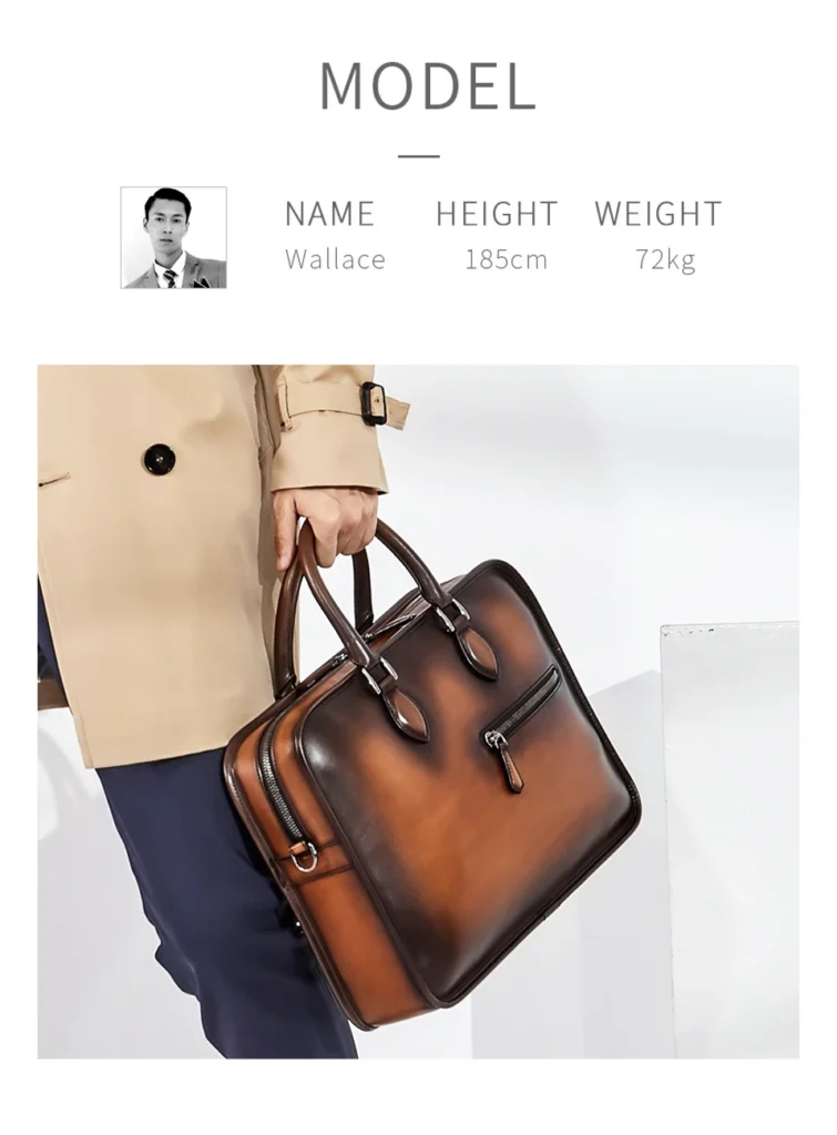 Hand-rubbed Vintage Business Bag