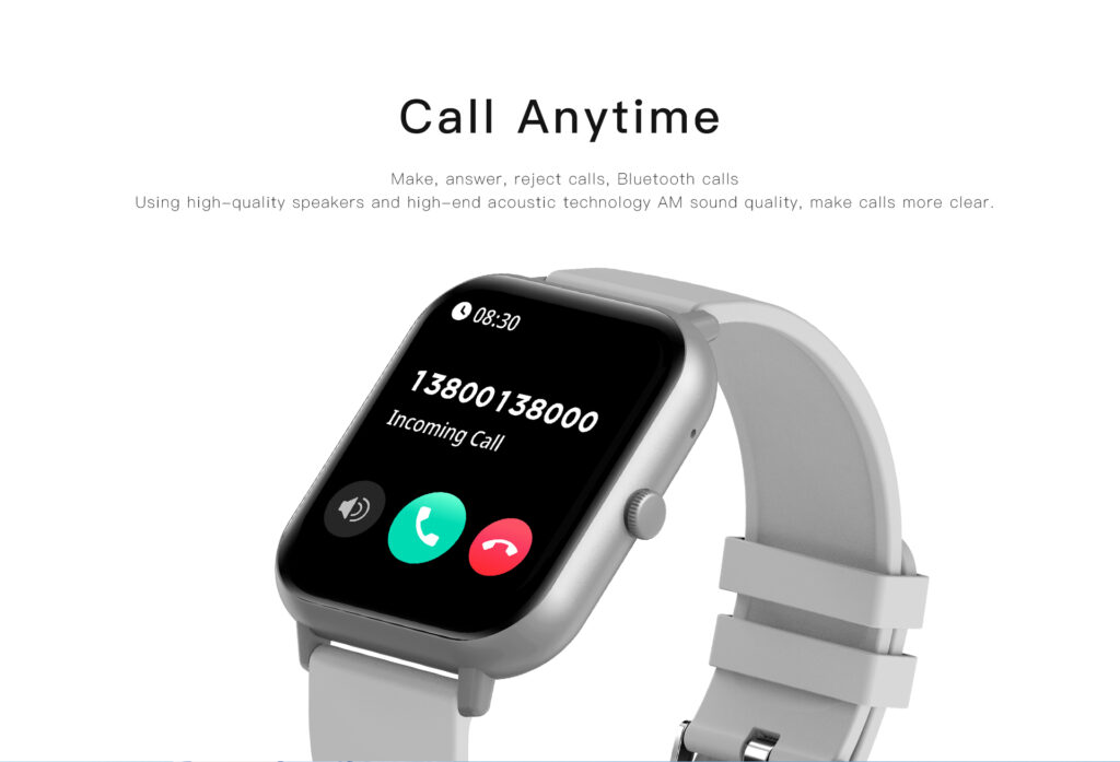 ZL54CJ Square Smartwatch Women BT Call Heart Rate Sport Mode Fitness Tracker Waterproof Smart Watch Men For IOS Android