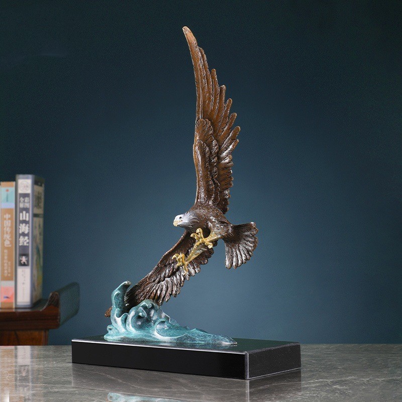 Copper Gold Years Eagle Brass Ornaments - Image 1