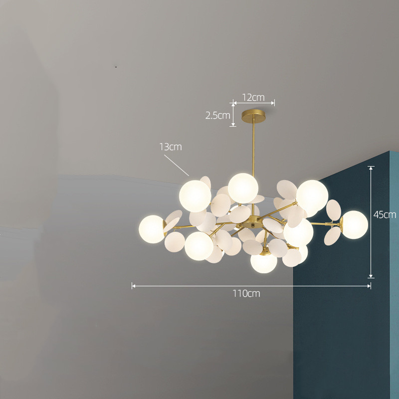 Nordic Chandelier Modern Minimalist Living Room Bedroom Lighting - Image 42