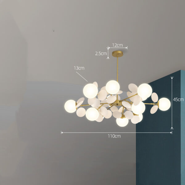 Nordic Chandelier Modern Minimalist Living Room Bedroom Lighting - Image 2