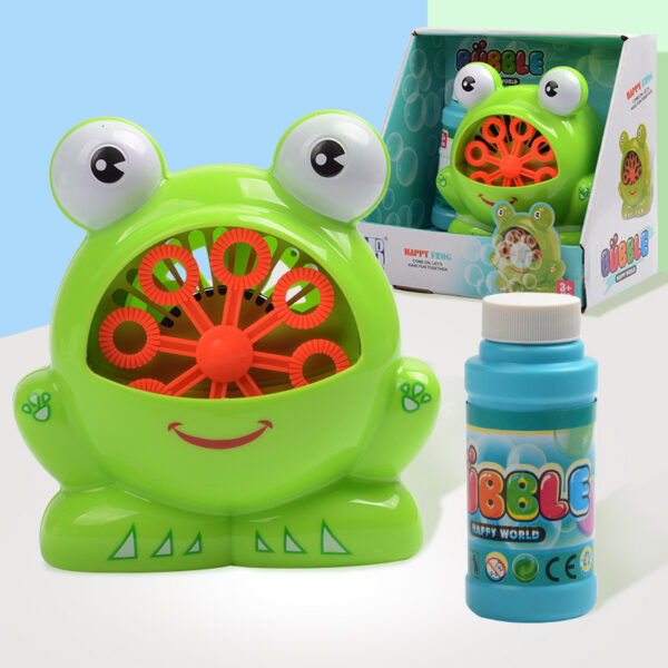 New Cute Cartoon Animals Shape Creative Frog Automatic Bubble Machine Gun - Image 9