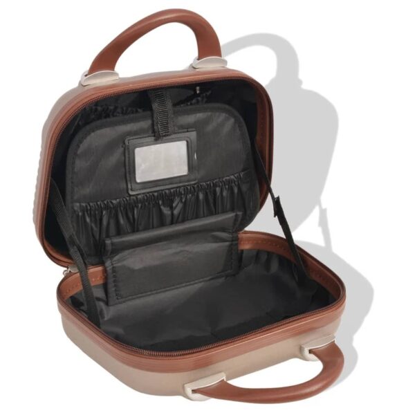 Four-Piece Hard Shell Trolley Set Champagne   Four-Piece Hard Shell Trolley Set Coffee Brown - Image 6
