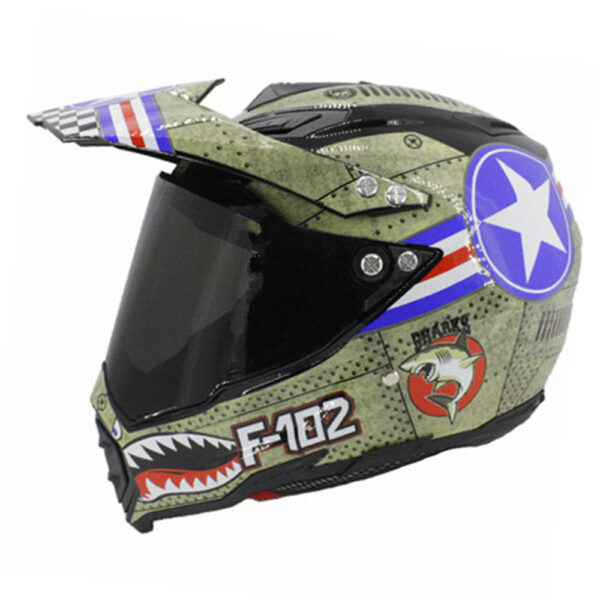 Handsome full-cover motorcycle off-road helmet - Image 57