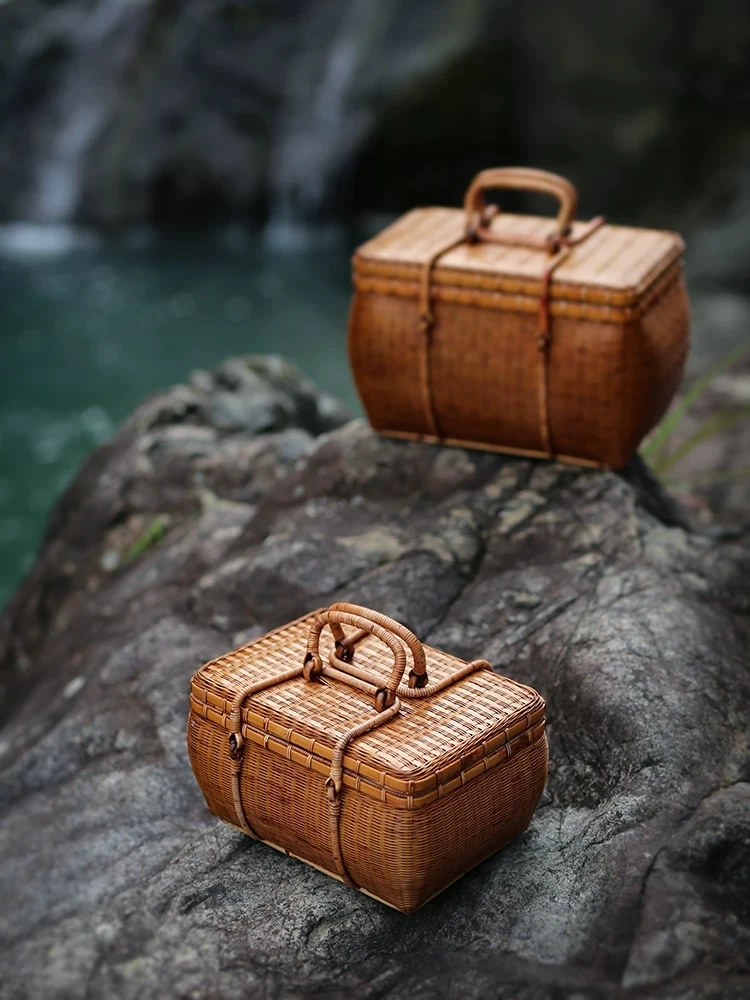 Handmade Bamboo Tea Ceremony Tea Person Carrying Bag Portable - Image 7