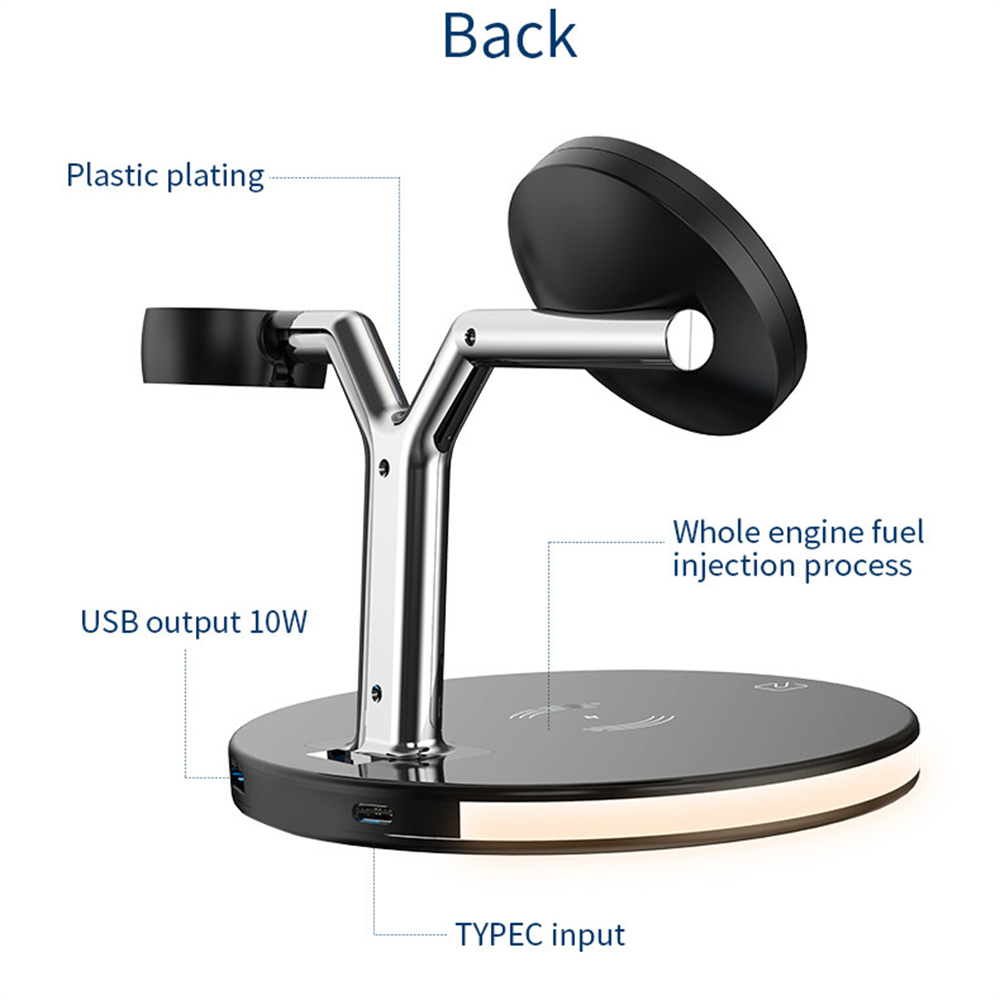 3 In 1 Magnetic Wireless Charger Stand Watch 15W Fast Charging Dock Station For Earbuds Pro - Image 10