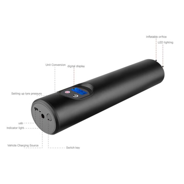 Portable Car Air Pumps Electric Tire Inflator Car Bike Bicycle Pump Auto Car Wireless Inflatable Pump - Image 8