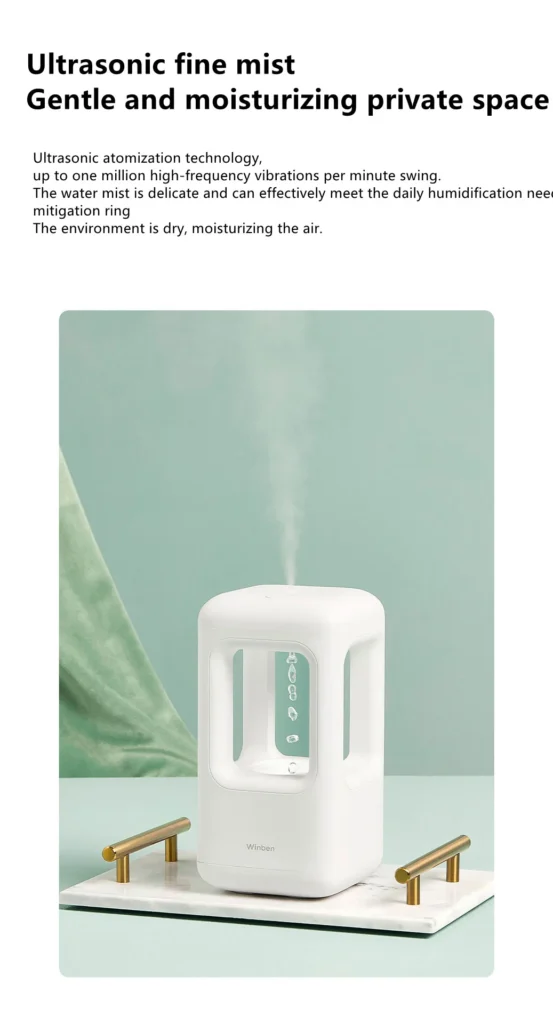 New Air Humidifier Home Quiet Bedroom Anti-Gravity Water Drop Humidifier Atmosphere Light