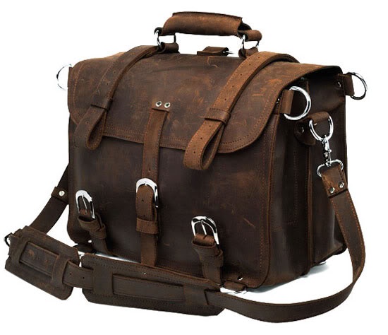 Crazy Horse Leather Travel Bag - Image 7