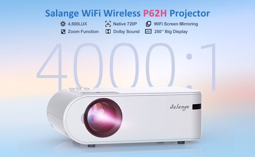 720p Portable Smart Projector P62 Supports Home Office HD Projector - Image 6