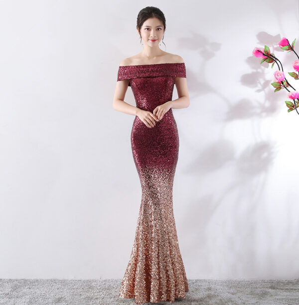 Birthday Party Dress Slimming Host Long Dress - Image 20