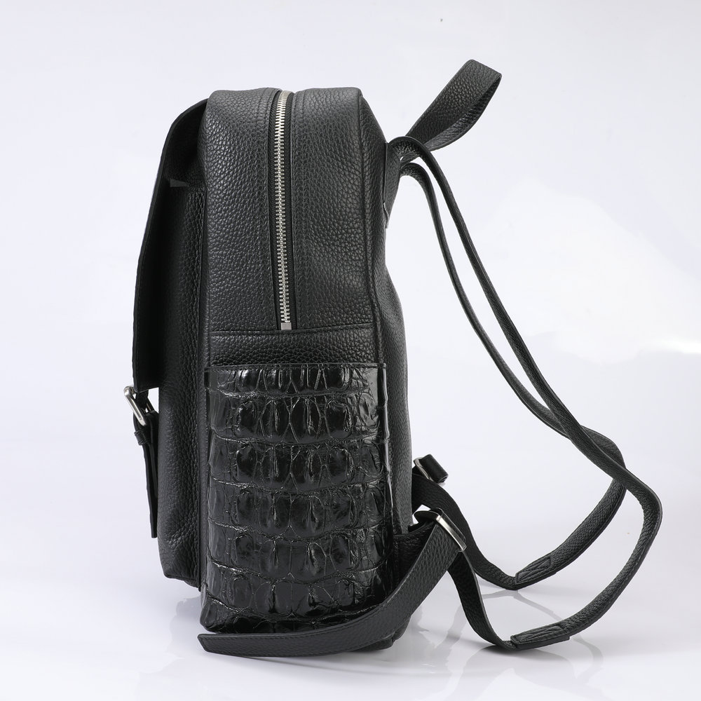 Crocodile Bone Leather Fabric Leisure Men