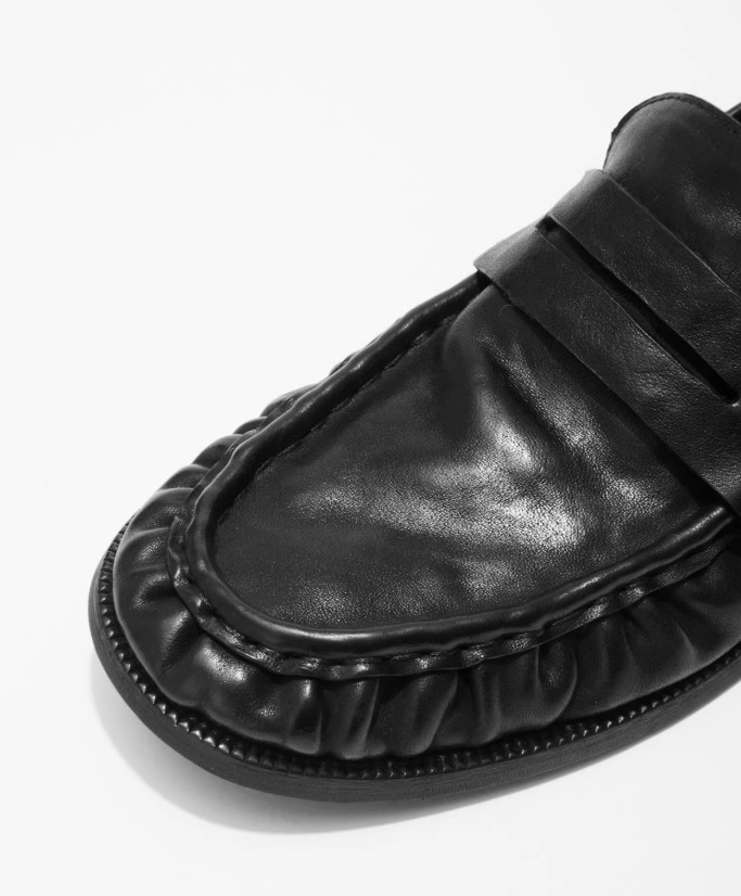 Mapi Neri Soft Crinkled Washed Leather Loafers
