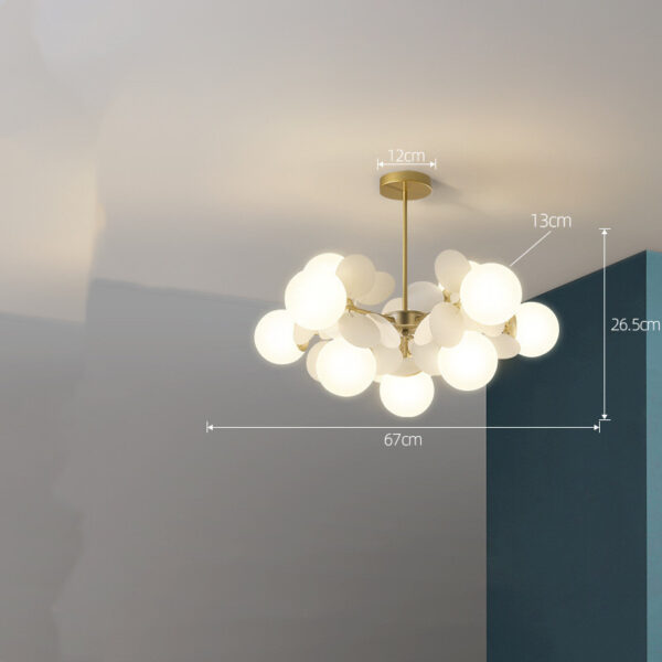Nordic Chandelier Modern Minimalist Living Room Bedroom Lighting - Image 37