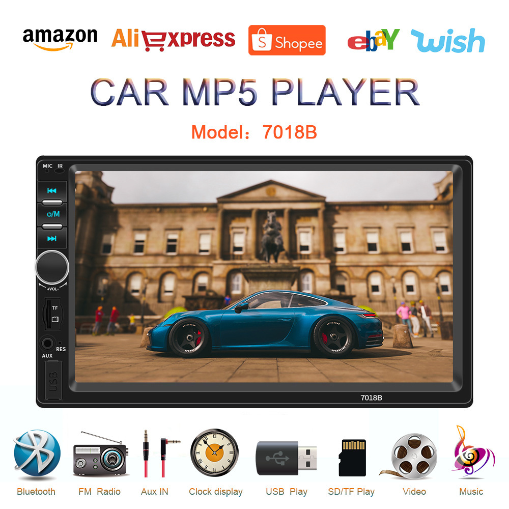 Mobile phone interconnection universal 7-inch dual spindle vehicle mp5 - Image 1