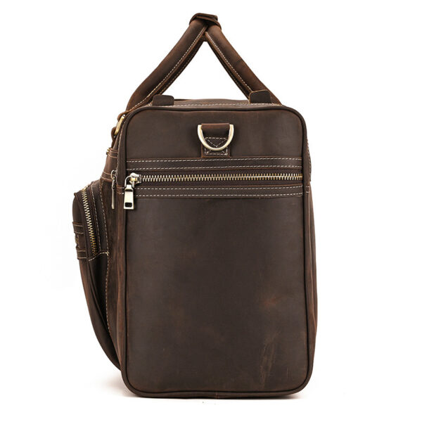 Large Capacity Retro Crazy Horse Leather Travel Bag - Image 8