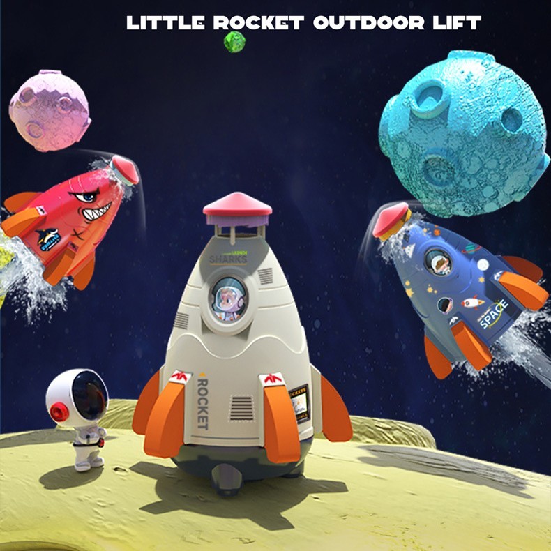 Kids Space Rocket Sprinkler Spinner - Image 1