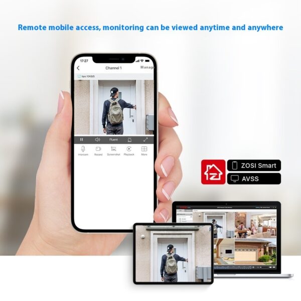 ZOSI Zhou Shi 5 Million HD POE Network Video Recorder Security Remote Outdoor Monitor Suit - Image 2