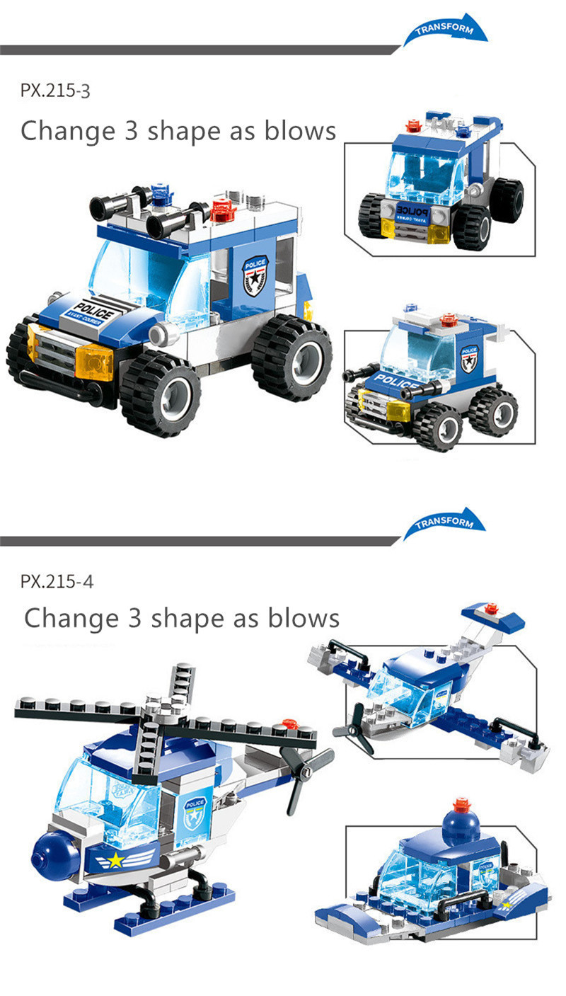 762Pcs Robot Car City Police Building Blocks Set - Image 6