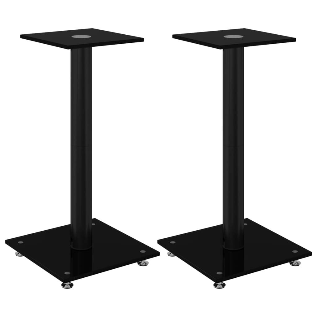 Speaker Stands, 2 pcs., Tempered Glass, 1 Column - Image 5
