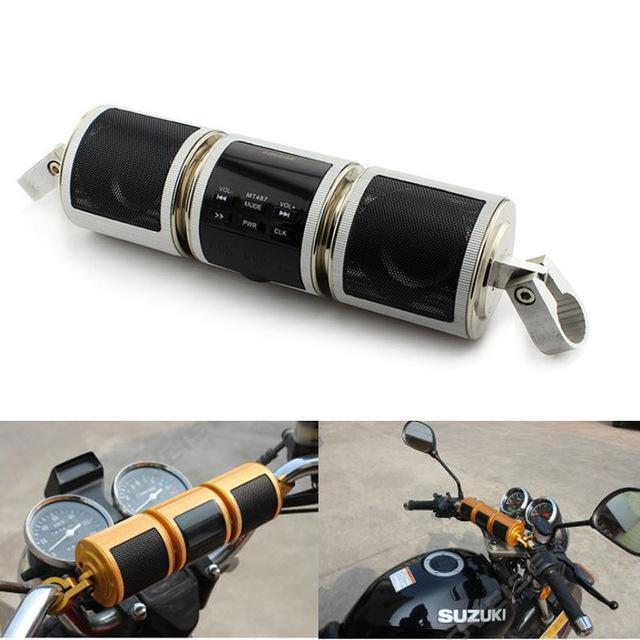 Motorcycle Bluetooth Music Player MP3 Motorcycle Stereo Speaker FM Radio Adjustable LED Screen - Image 1