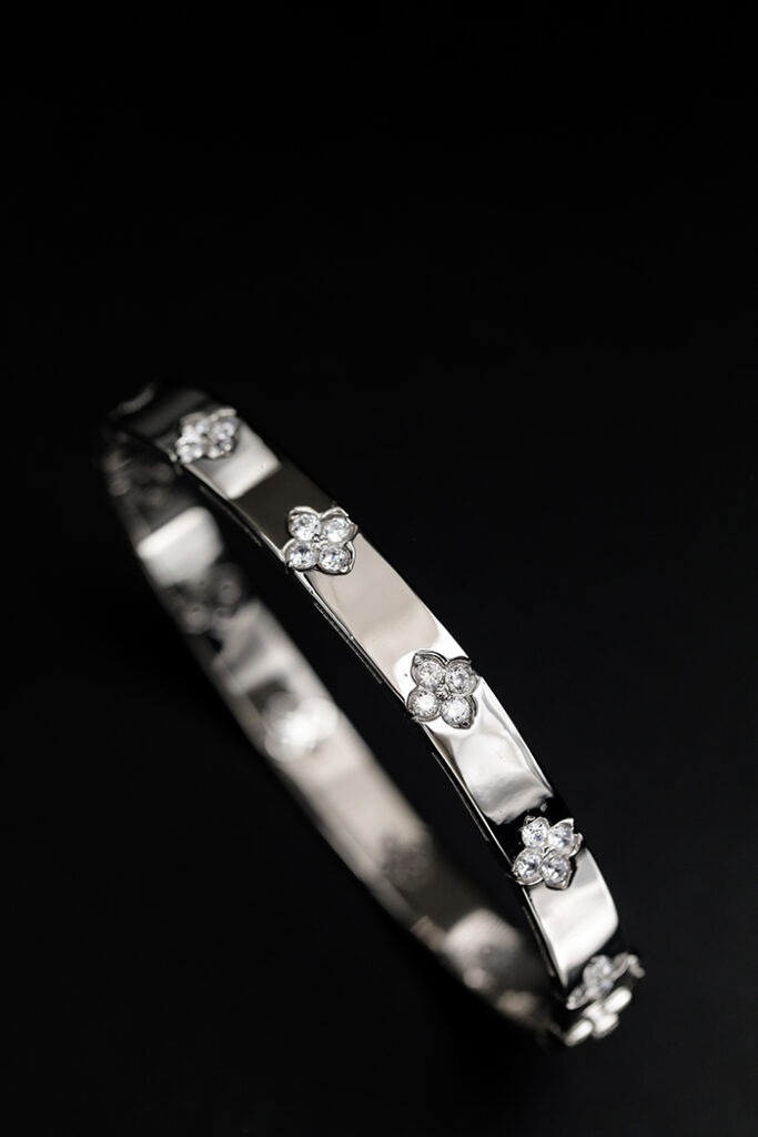 Women's Vintage Clover S925 Silver Gold Plated Bracelet