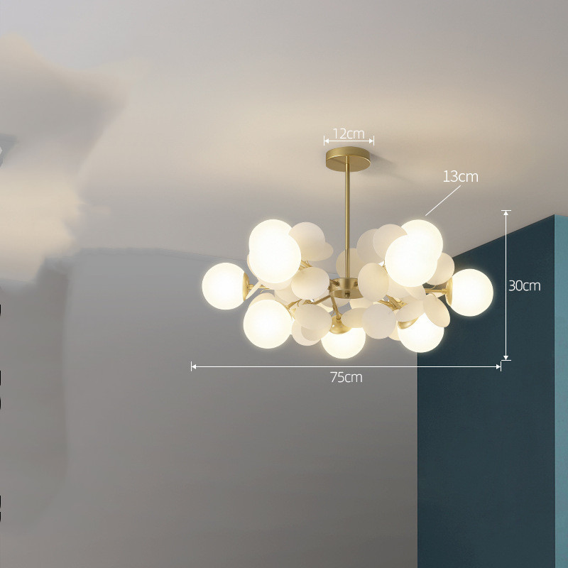 Nordic Chandelier Modern Minimalist Living Room Bedroom Lighting - Image 36