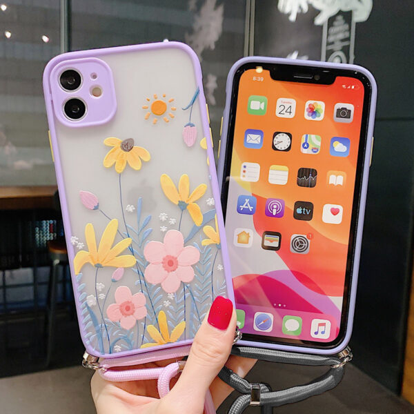Lavender Floral Lanyard Phone Case Lanyard Phone Case XSMAX Cover - Image 7