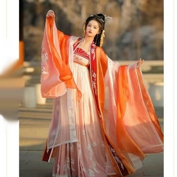 Adult Women's Han Chinese Clothing Chest-high Dress Hanfu Long Robe Thin Daily Student Cheko Skirt - Image 6