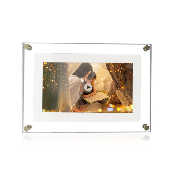 Acrylic Digital Photo Video Frame Battery New - Image 2