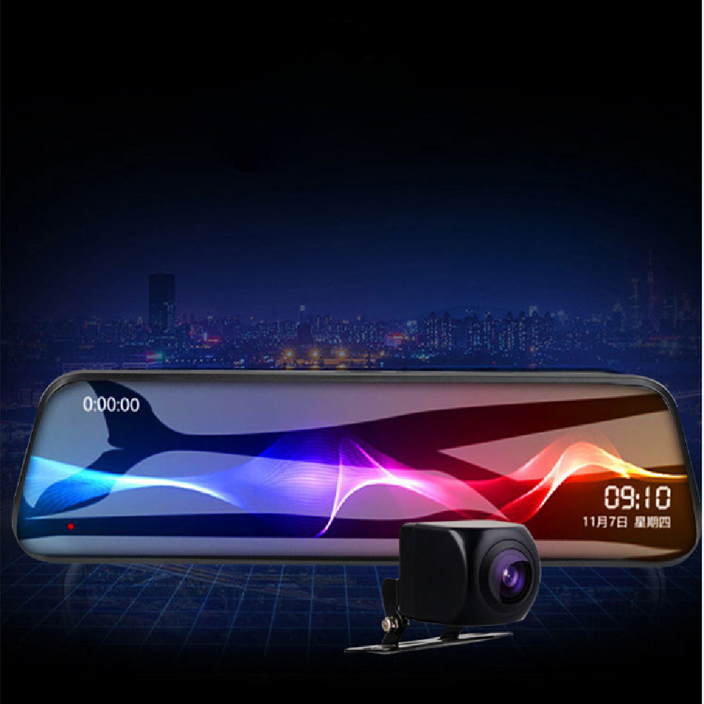 Streaming Dashcam HD Rearview Mirror Dual Lens Reversing Video - Image 1
