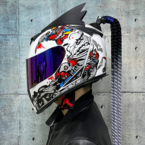 Couples' Dirty Braids Motorcycle Helmets - Image 54