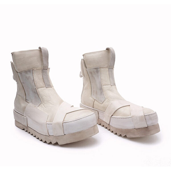 Design Leather Handmade Retro Thick Soled Heightening Casual Shoes - Image 60