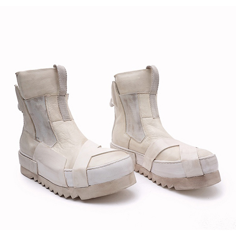 Design Leather Handmade Retro Thick Soled Heightening Casual Shoes - Image 60
