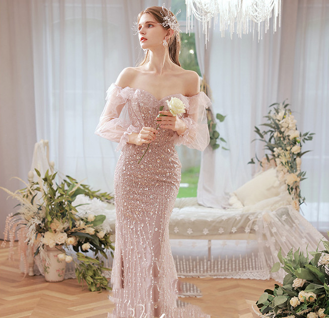 Dress Bride Wedding Toast Dinner - Image 6