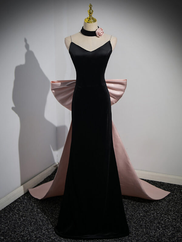 Evening Dress Women Bow Annual Meeting Host Performance Dress - Image 8