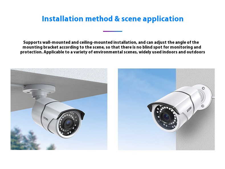ZOSI Zhou Shi 5 Million HD POE Network Video Recorder Security Remote Outdoor Monitor Suit - Image 10