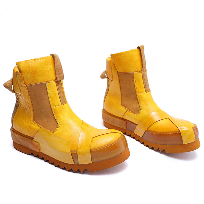 Design Leather Handmade Retro Thick Soled Heightening Casual Shoes - Image 114